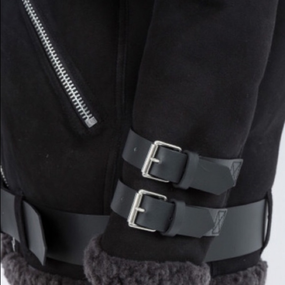Acne Studios Velocite Suede Shearling Jacket - Picture 3 of 3